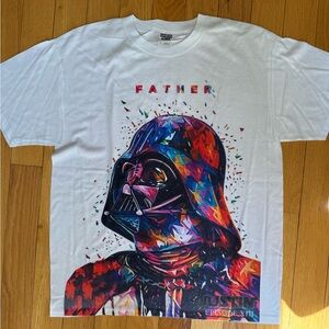 Darth Vader Father Custom Graphic White Dri-Power Sport T-Shirt